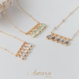 Collar de cristales gotas facetadas