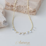 Collar de cristales facetados
