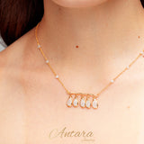 Collar de cristales gotas facetadas