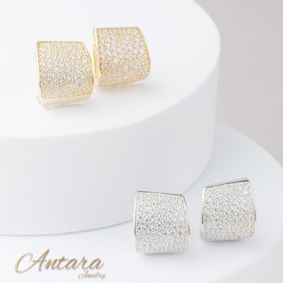 Aretes huggies micro pave