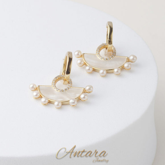 Aretes de concha nácar