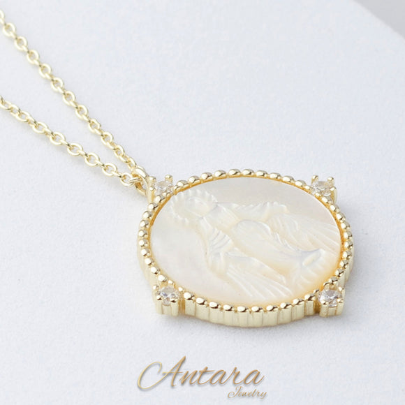 Collar Medalla Virgen Divina Misericordia
