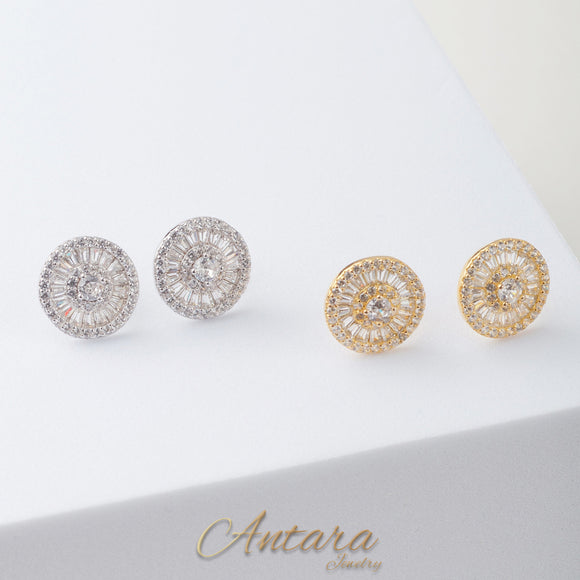 Aretes pegados de cristales