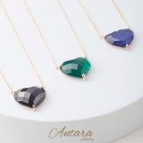 Collares corazón facetados