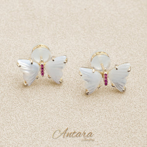 Aretes mariposa de nácar