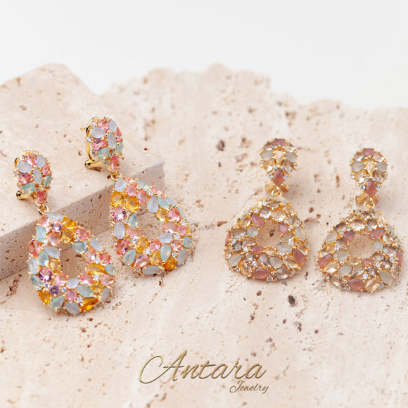Aretes largos de cristales