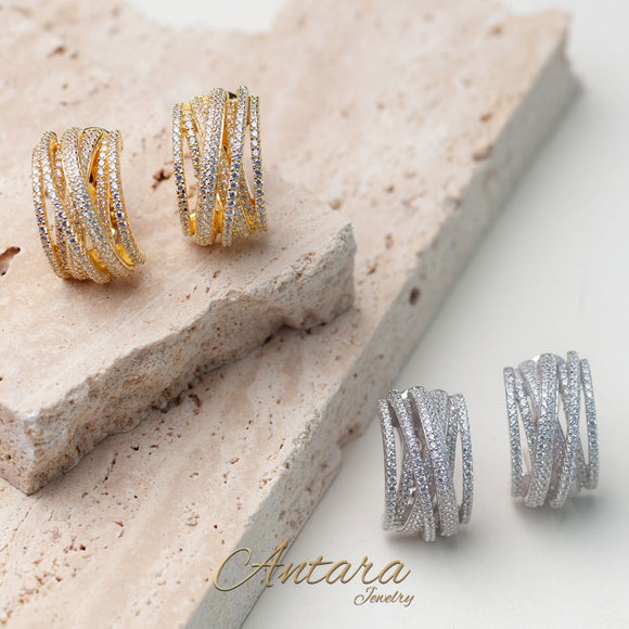 Aretes  argollas de cristales