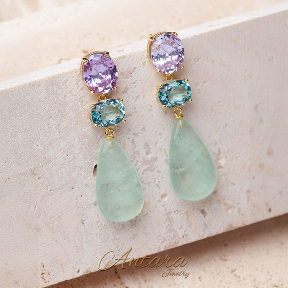 Aretes largos de cristales