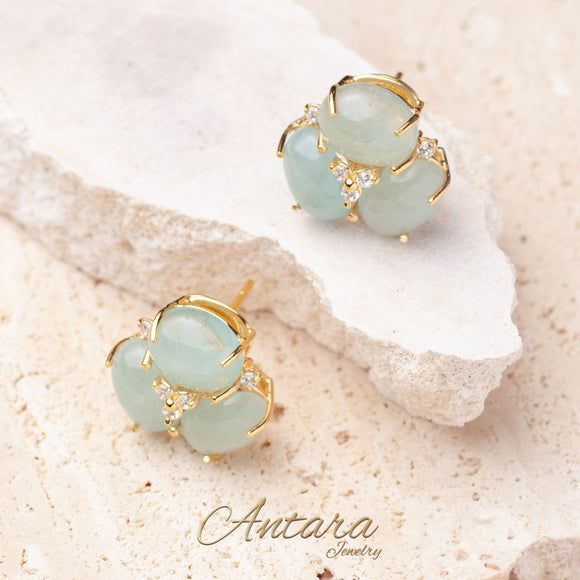 Aretes de cristal beryl
