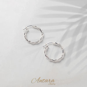 Aretes argolla entorchada