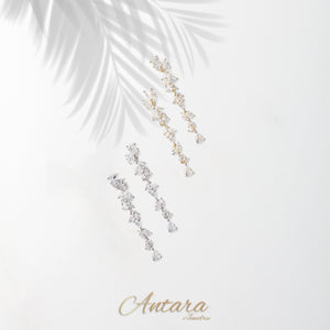 Aretes largos cristal topacio