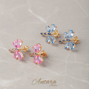 Aretes de cristal libélulas