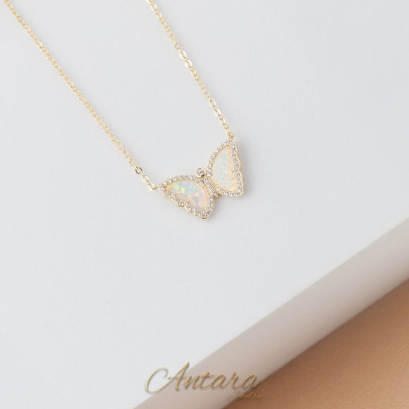 Collar mariposa de opalo