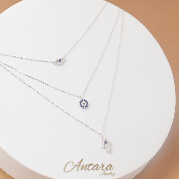 Collar triple de cristales