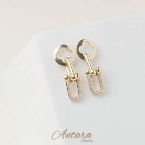 Aretes largos de eslabón