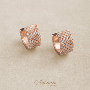 Aretes huggies rosegold