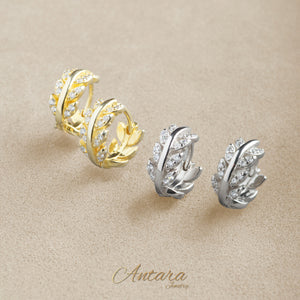 Aretes huggies con cristales