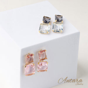 Aretes de cristales pegados