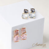 Aretes de cristales pegados