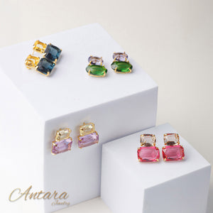 Aretes stud de cristales