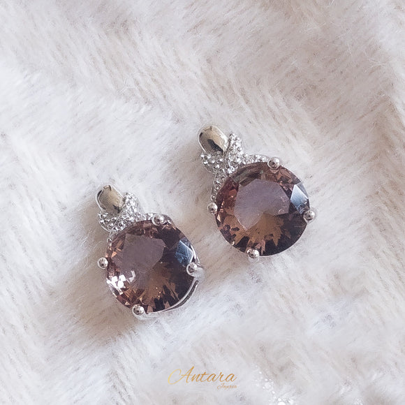 Aretes  cristales pegado