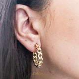 Aretes argollas de eslabones