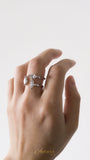 Anillo ajustable cristal topacio