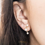 Aretes climb con perlas cultivadas